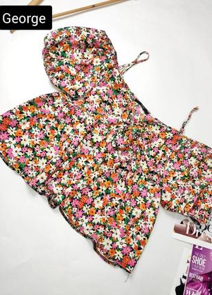 Блуза жіноча вільного крою в квітковий принт від бренду george 18