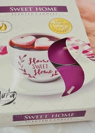 Свічки ароматичні чайні таблетки bispol милий дім 6 шт/ 4 години, свічки набір