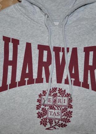 Серое худи с начёсом harvard h&amp;m5 фото