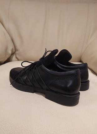 Черные кожаные туфли кроссовки универсальные супер бомбезные 393 фото