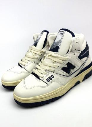 !!новинка!! кроссовки new balance 650 mid white&blue мех