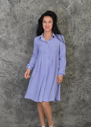 Стильная летняя рубашка-платье "210" размеры 42.