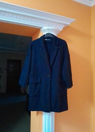 Піджак льон zara