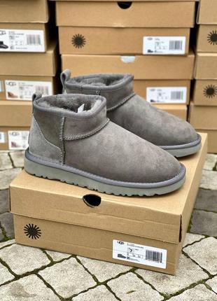 Ugg classic ultra mini grey suede