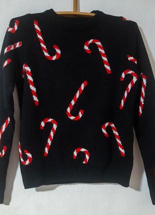 Новогодний свитер с леденцами, xs-s, fb sister