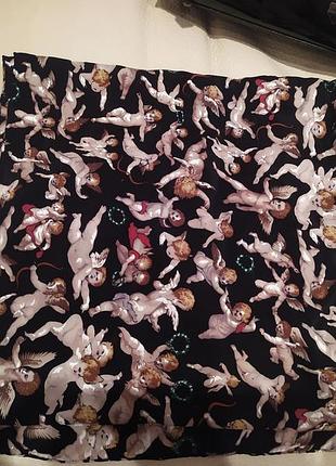 Шарф из шелка с росписью ангелы