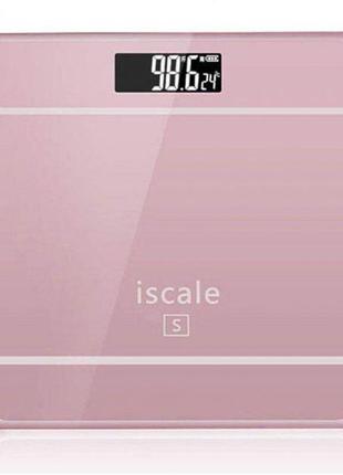 Ваги підлогові електронні iscale 2017d 180 кг (0,1 кг), з температурою. xi-953 колір: рожевий3 фото
