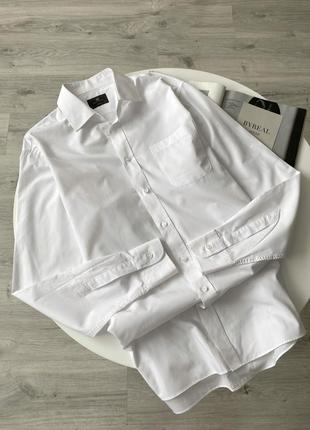 M&s  біла базова сорочка оверсайз