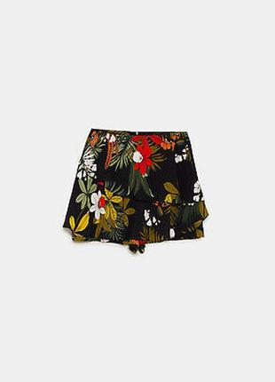 Zara стильні натуральні шорти спідниця mango hm cos стиль3 фото