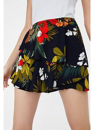 Zara стильні натуральні шорти спідниця mango hm cos стиль7 фото