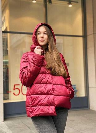 Женская демисезонная куртка monte cervino (р.m,2xl,3xl,5xl) в красном цвете4 фото