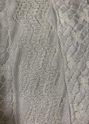 Блуза подовжена / туніка / як коротке плаття гіпюр з обрамленням горошинами (1900_)8 фото