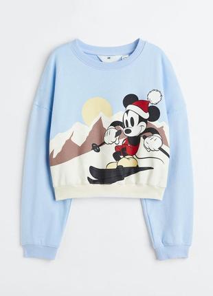 Світшот h&m mickey mouse oversized printed, 8-10 років3 фото