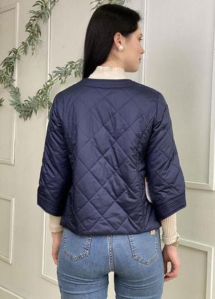 Женская демисезонная куртка button в синем цвете (р.s,m,l,2xl,3xl,4xl,5xl)5 фото