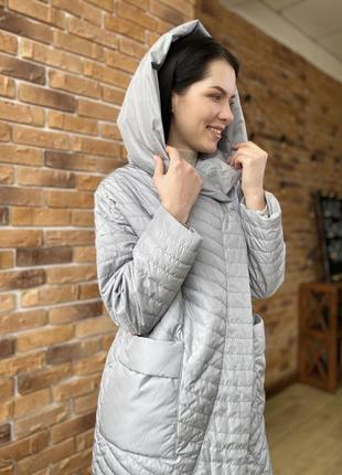 Женское демисезонное пальто olanmear в двух цветах: серый и кофе (р. s,m,l,xl,2xl)2 фото