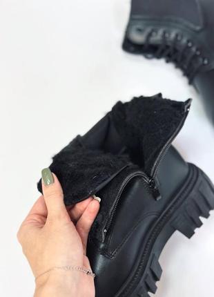 Жіночі зимові ботинки boots town black2 фото