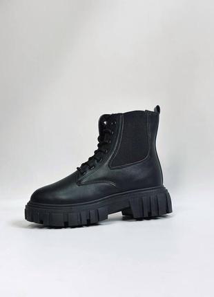 Жіночі зимові ботинки boots town black5 фото