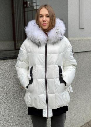 Зимова жіноча куртка vo tarun у білому кольорі (р.s., m.,xl)