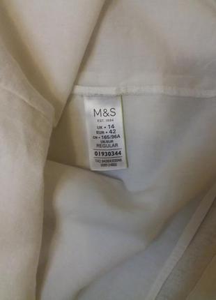 Продам біле літнє лляне плаття marks&spencer7 фото