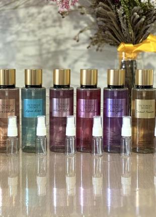 Сет (набор) розпива 6 спреев victoria’s secret bare vanilla, aqua kiss, velvet petals, pure seduction, love spell, coconut passion