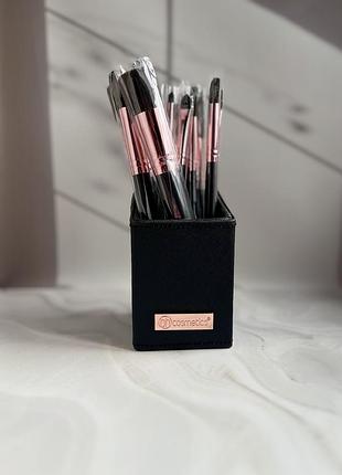 Кисти для макияжа с подставкой bh cosmetics signature rose gold, 13 шт2 фото