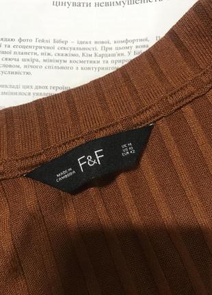 Сукня в рубчик з довгим рукавом від f&f p.143 фото