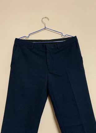 Темно-синє штани, класичні штани, завужені брюки3 фото