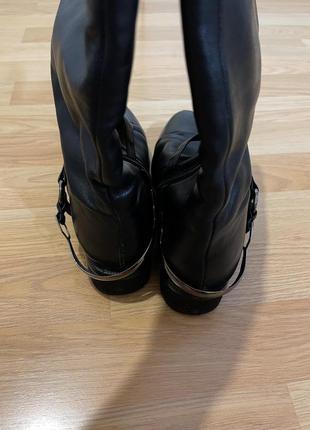 Жіночі чорні чоботи чорні черевики низькі чоботи на низькому ходу sharman3 фото