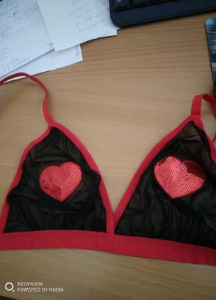 Нижня білизна стрінги ліф комплект