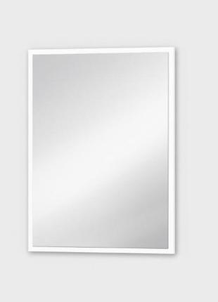 Зеркало прямоугольное настенное в раме ш450/в600/г22 мм белый (a-14-wi)