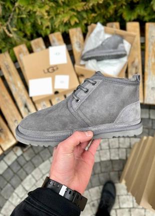 Угги ugg neumel grey suede5 фото