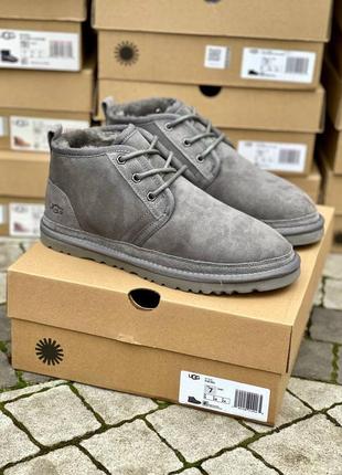 Угги ugg neumel grey suede6 фото