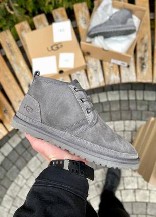 Угги ugg neumel grey suede1 фото