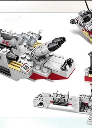 Конструктор военный корабль 8 в 1 lego5 фото