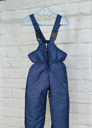 Зимний полукомбинезон, брюки на синтепоне. деткий клубкомбинезон зимний 80-1406 фото