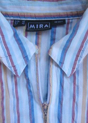Большой размер,хлопковая рубашка жатка на замочке, mira3 фото
