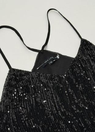 Праздничное черное платье в пайетку, мерцающее новогоднее платье5 фото