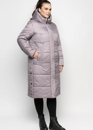 Тепле жіноче зимове пальто в 3 кольорах батал з 48 по 58 розмір3 фото