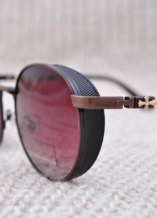 Фірмові круглі окуляри сонцезахисні з бічної шорой marc john polarized mj0789