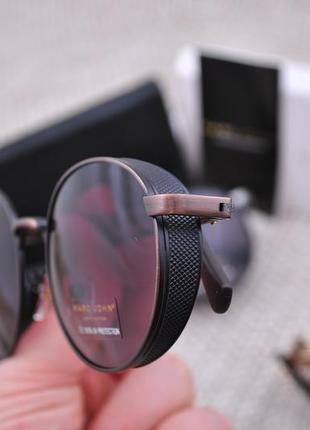 Фірмові круглі окуляри сонцезахисні з бічної шорой marc john polarized mj07895 фото