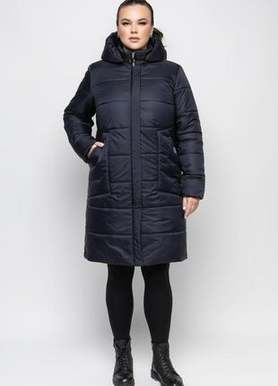 Молодёжное стёганное зимнее пальто в 3-х цветах батал с 48 по 62 размер