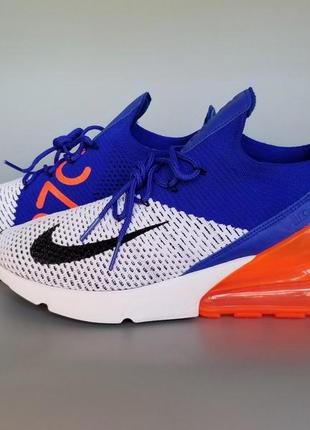 Кроссовки оригинал nike air max 270 flyknit "racer blue/total crimson" ao1023-101 летние2 фото