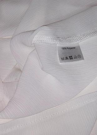 Стильная блузка белого цвета с разрезами на рукавах love & other things, молниеносная отправка8 фото