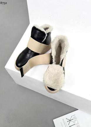 Зимние женские ботинки/хайтопы на меху натуральная кожа/замша5 фото