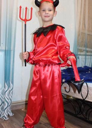 Карнавальный костюм чертенок  n 1 черт чорт красный 116 см