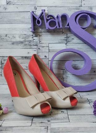 Туфли centr shoes женские кожаные оранжевые1 фото