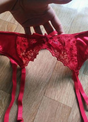 Ефектний пояс для панчіх з мереживом l/xl la senza