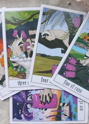 Гадальные карты trash panda tarot гадальные карты с енотом яркое таро размер стандартный