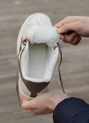 Зимние мужские кроссовки Nike Heritage Czapka z daszkiem z logo brown (мех) 41-44-45