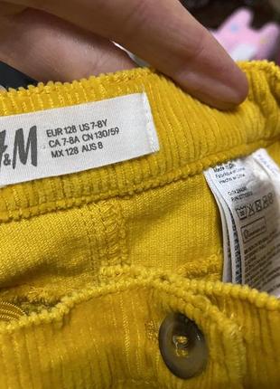 Теплая вельветовая юбка h&m на 7-8 лет5 фото